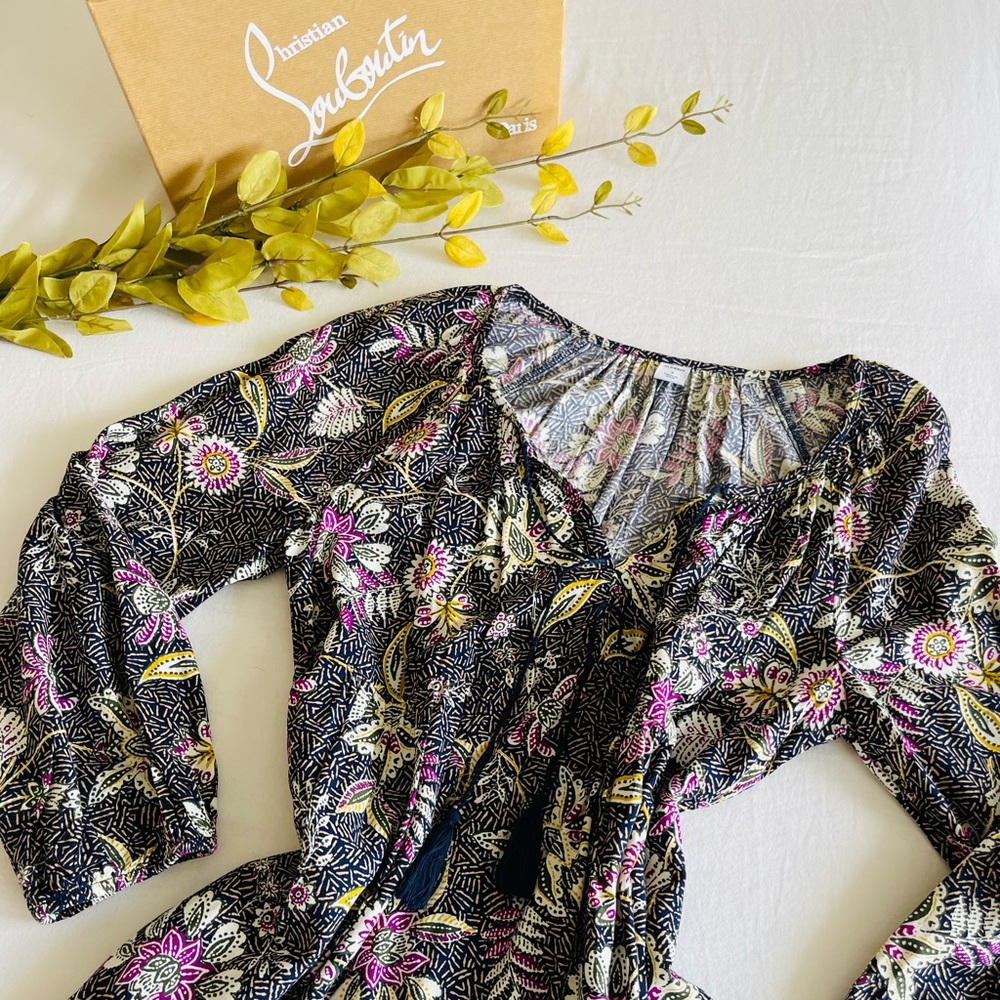Floral peplum blouse